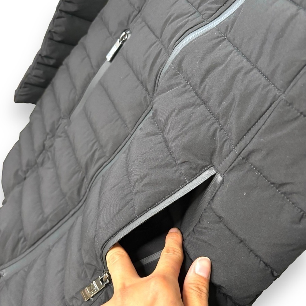 NWT Nautica Black Lightweight Puffer Jacket with Removable Hood MSRP $200 - XS - Picture 7 of 14